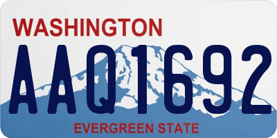 WA license plate AAQ1692