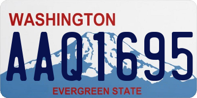 WA license plate AAQ1695