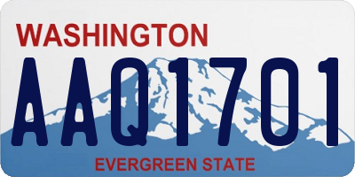 WA license plate AAQ1701