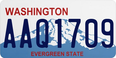 WA license plate AAQ1709