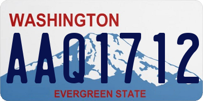 WA license plate AAQ1712