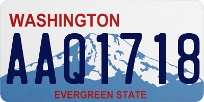WA license plate AAQ1718