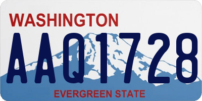 WA license plate AAQ1728
