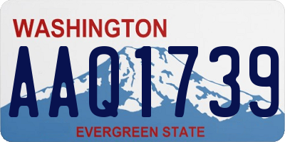 WA license plate AAQ1739