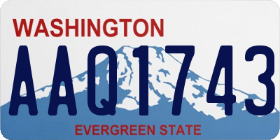 WA license plate AAQ1743