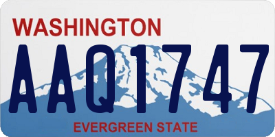 WA license plate AAQ1747