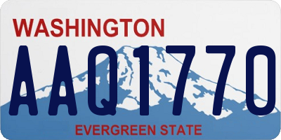 WA license plate AAQ1770