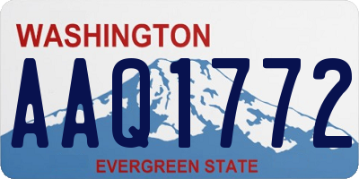 WA license plate AAQ1772