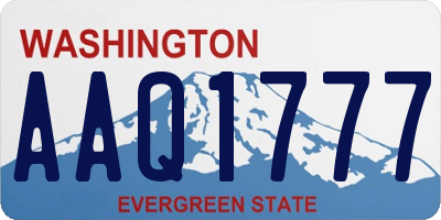 WA license plate AAQ1777