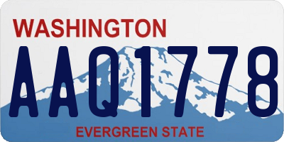 WA license plate AAQ1778