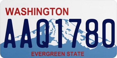 WA license plate AAQ1780