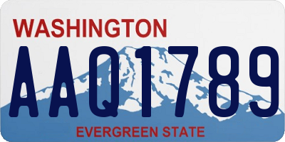 WA license plate AAQ1789