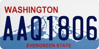 WA license plate AAQ1806