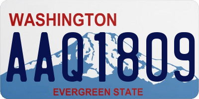 WA license plate AAQ1809