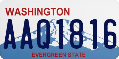 WA license plate AAQ1816