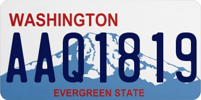 WA license plate AAQ1819
