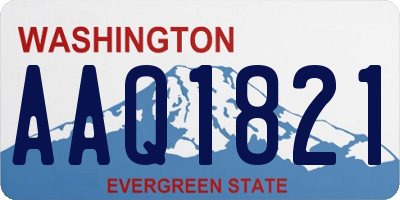 WA license plate AAQ1821