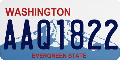 WA license plate AAQ1822