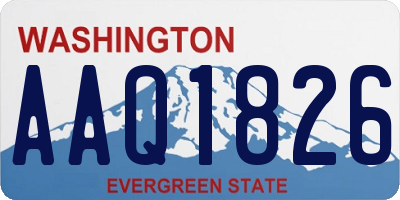 WA license plate AAQ1826