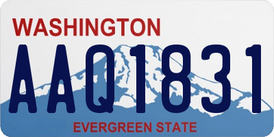 WA license plate AAQ1831