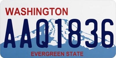 WA license plate AAQ1836