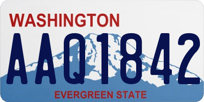 WA license plate AAQ1842