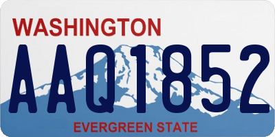 WA license plate AAQ1852