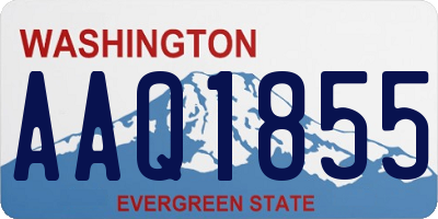 WA license plate AAQ1855