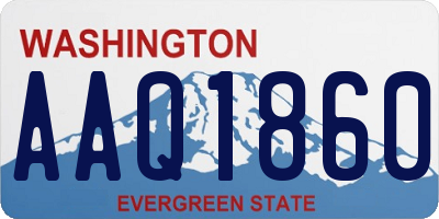 WA license plate AAQ1860