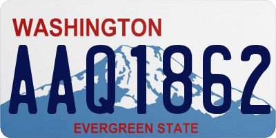 WA license plate AAQ1862