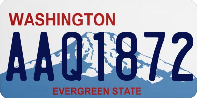 WA license plate AAQ1872