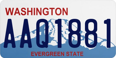 WA license plate AAQ1881