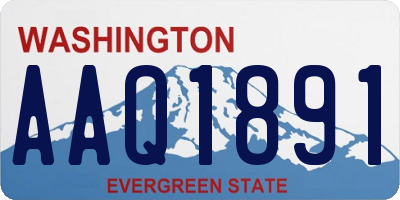 WA license plate AAQ1891