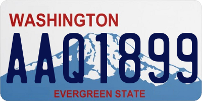 WA license plate AAQ1899