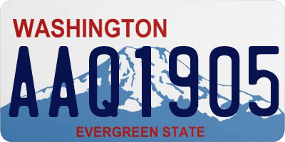 WA license plate AAQ1905