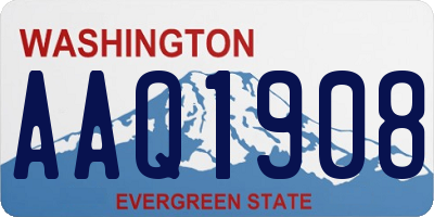 WA license plate AAQ1908
