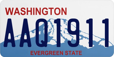 WA license plate AAQ1911