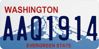 WA license plate AAQ1914