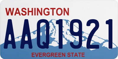 WA license plate AAQ1921