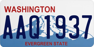 WA license plate AAQ1937