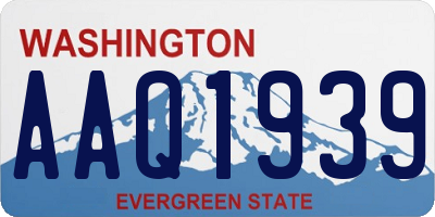 WA license plate AAQ1939