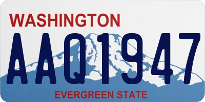 WA license plate AAQ1947