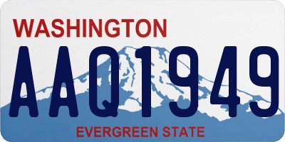 WA license plate AAQ1949