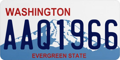 WA license plate AAQ1966