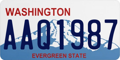 WA license plate AAQ1987