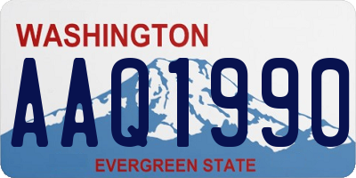 WA license plate AAQ1990