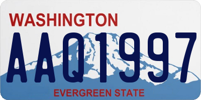 WA license plate AAQ1997