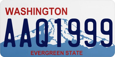 WA license plate AAQ1999