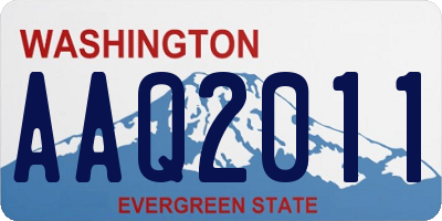 WA license plate AAQ2011