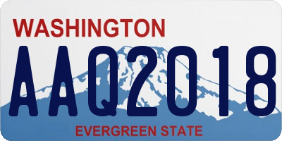 WA license plate AAQ2018
